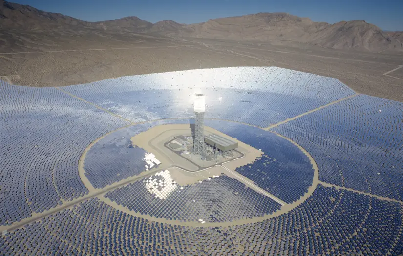 Así serán las plantas termosolares en Baja California Sur Planta termosolar Ivanpah Solar Power Facility en California. Foto: Dream Big