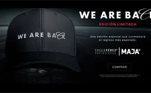MAJA Sportswear celebra regreso de Checo Pérez a Fórmula 1 con gorra especial; Esto cuesta