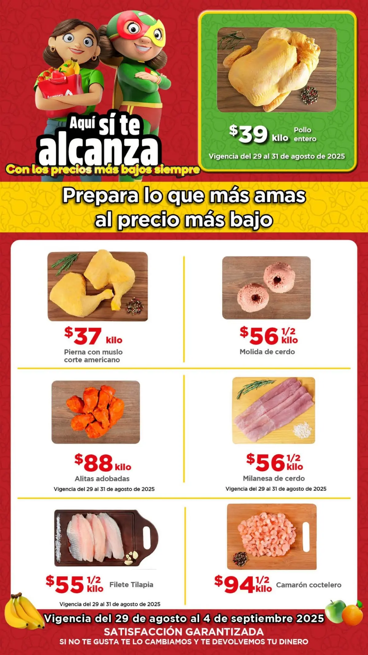 Tianguis de Mamá Lucha en Bodega Aurrera: ofertas en frutas y verduras hasta el 4 de septiembre También encuentras ofertas en carnes, pescados y mariscos. Imagen: Bodega Aurrera