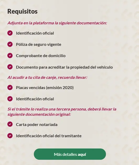 Estos son los requisitos necesarios para realizar el trámite. Foto: Cortesía. Estos son los requisitos necesarios para realizar el trámite. Foto: Cortesía.