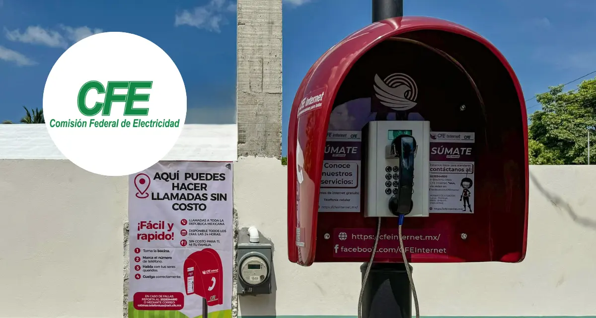 De esta manera puedes solicitar una cabina telefónica de la CFE en San Luis Potosí. Foto: Cortesía.
