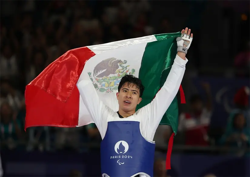 Atletas mexicanos recuerdan victorias en Paris 2024 Luis Nájera se llevó la plata en la ocasión pasada. Foto: CONADE