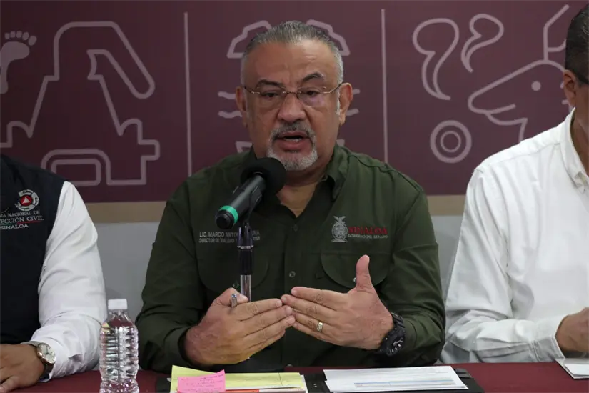 Continúan trabajos para el transporte público de Culiacán El funcionario informó sobres los avances en la conferencia Vocería estatal. Foto: Gob. de Sinaloa