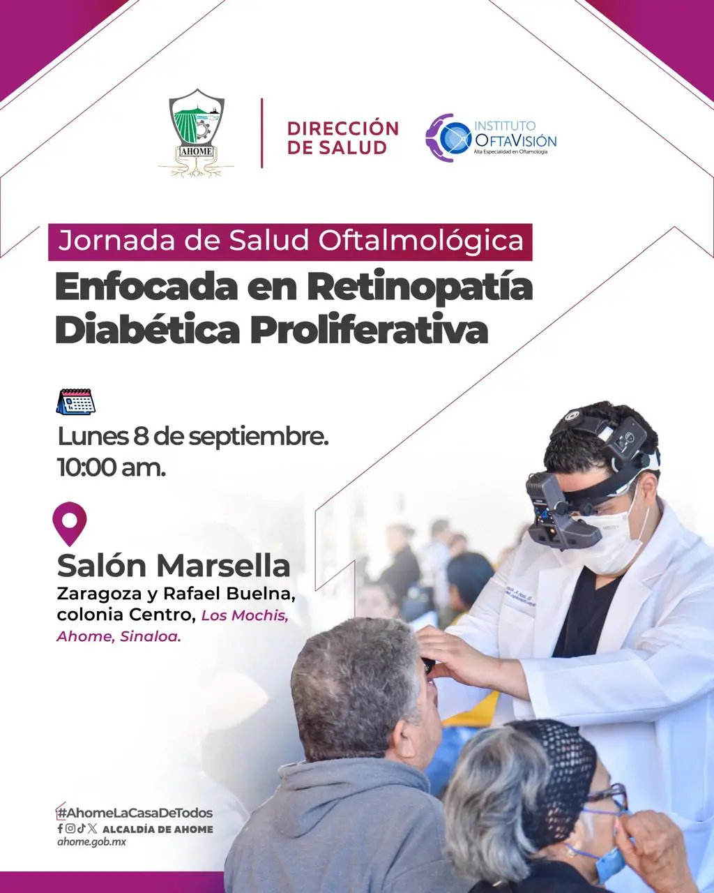 Jornada de salud visual en Los Mochis para pacientes con diabetes