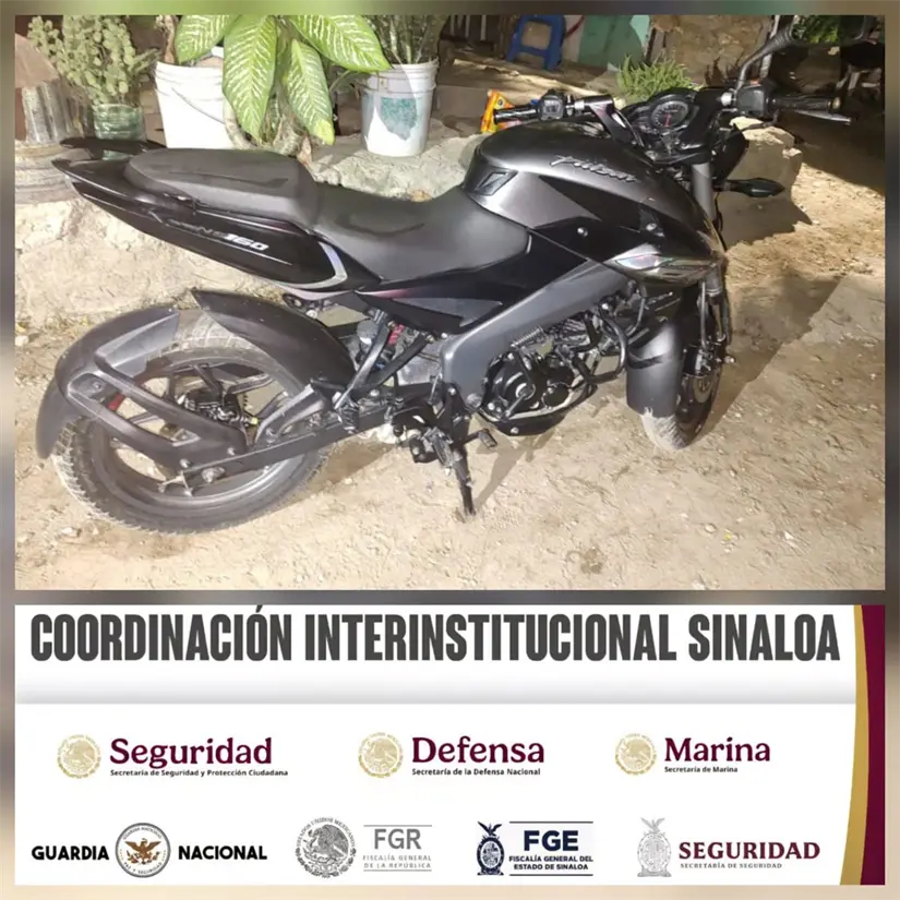 Marina y Ejército recuperan motos con reporte de robo en Mazatlán