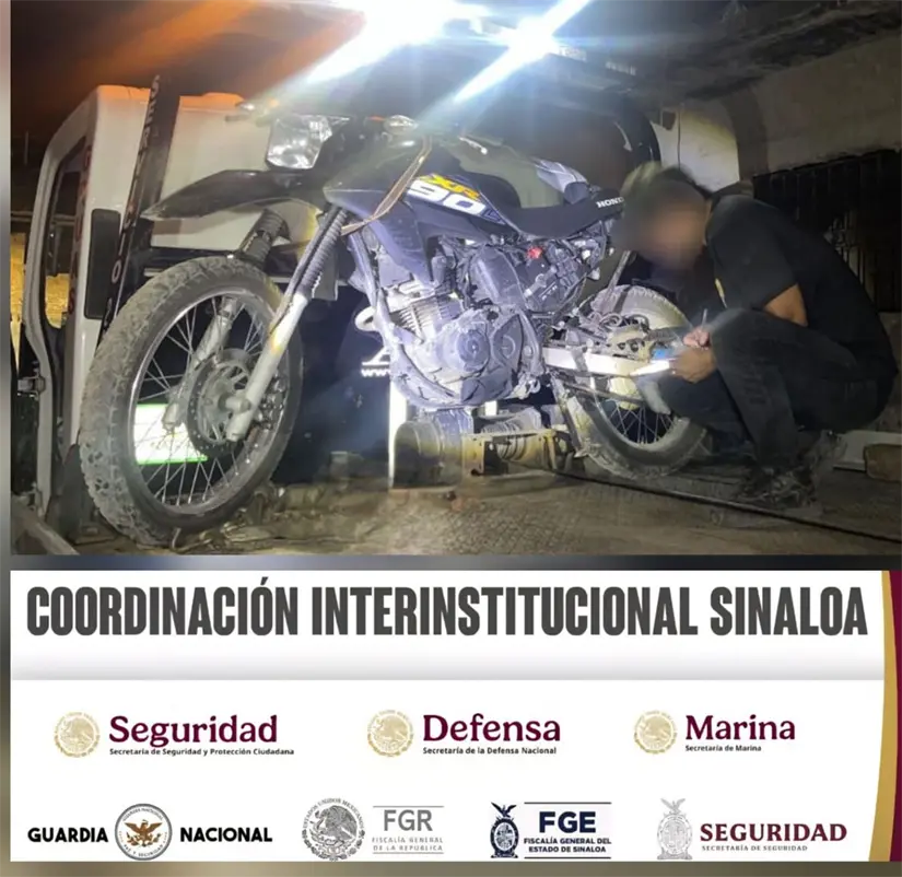 Marina y Ejército recuperan motos con reporte de robo en Mazatlán