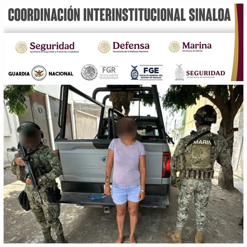 Mujer detenida en Mazatlán con droga.