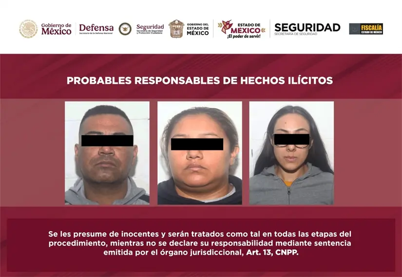 Operativo en Coacalco deja nueve detenidos y decomiso de armas y droga
