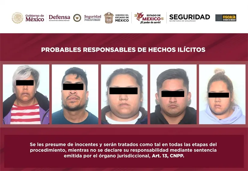 Operativo en Coacalco deja nueve detenidos y decomiso de armas y droga