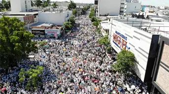 Marchan por la paz en Culiacán a un año de la crisis del narco