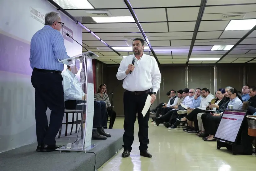 El secretario de Agricultura y Ganadería Ismael Bello Esquivel informó las mejoras en los niveles de las presas y una esperanza para los agricultores.