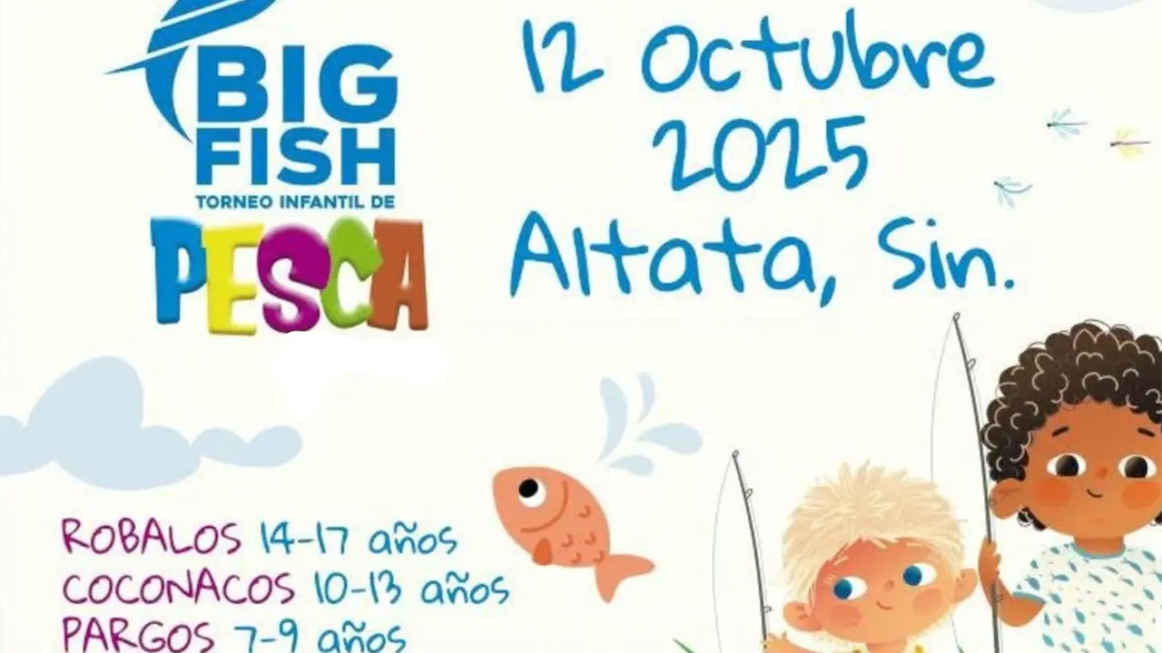 Inscribe a tus niños al próximo torneo de Pesca Infantil Altata 2025