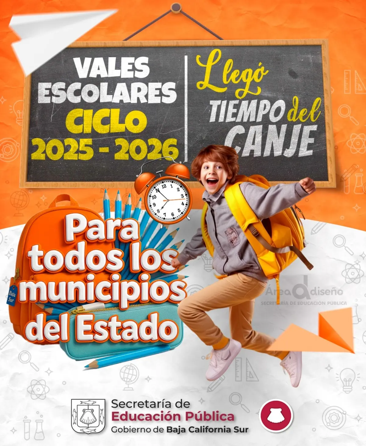 Ya puedes canjear tus vales escolares en Baja California Sur. Imagen: SEP