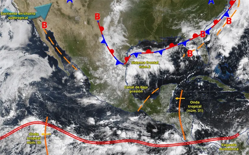 ¿En qué estados lloverá esta semana? Clima en México del 8 al 12 de septiembre Esta semana continuarán las condiciones para lluvias en gran parte del país. Imagen: Conagua