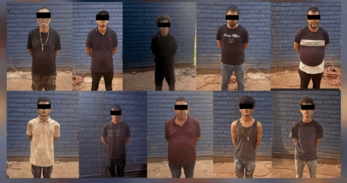 Entre los detenidos hay un menor de edad. Foto: SSPC