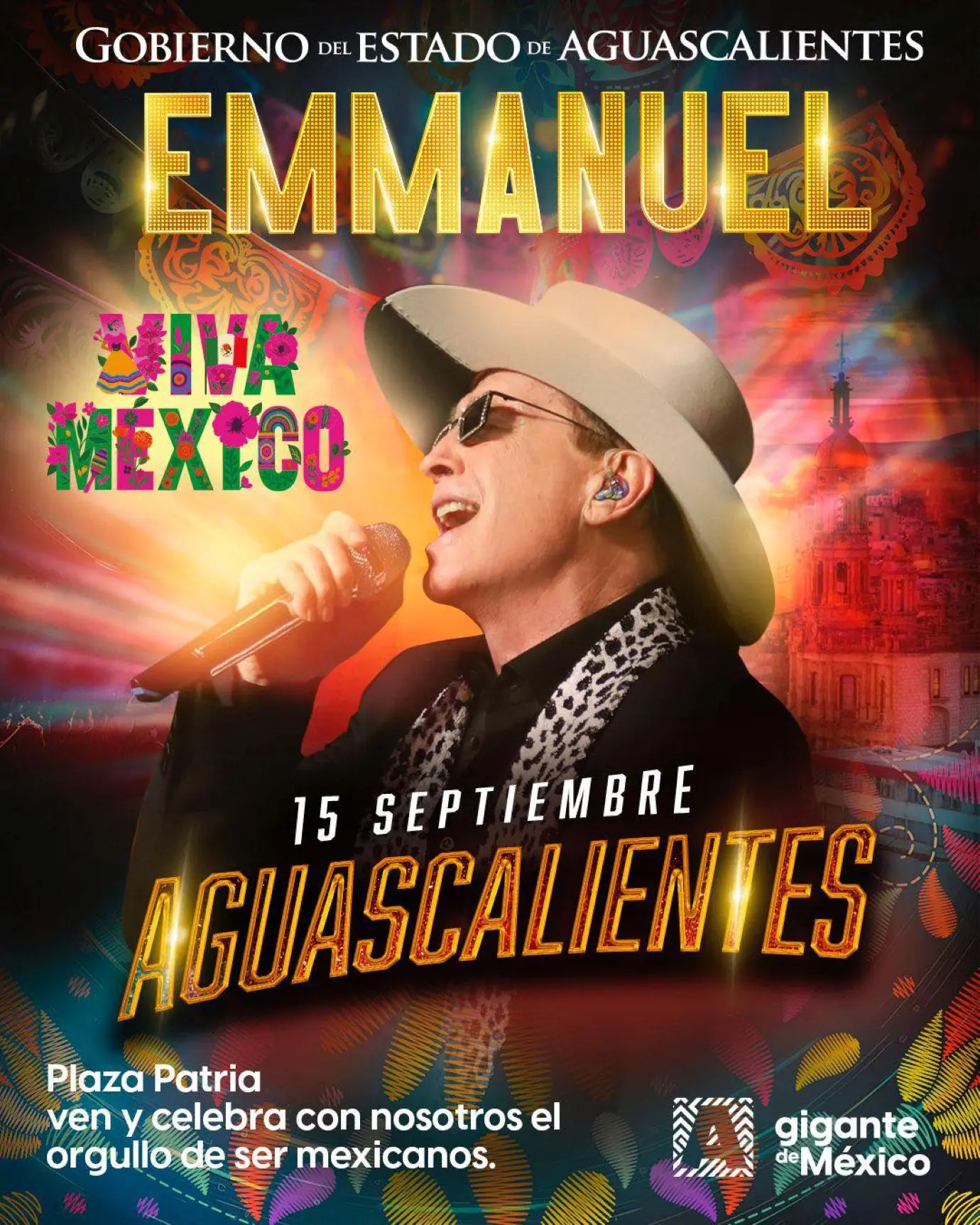 Emmanuel estará en el Grito de Aguascalientes. Foto: Coirtesía
