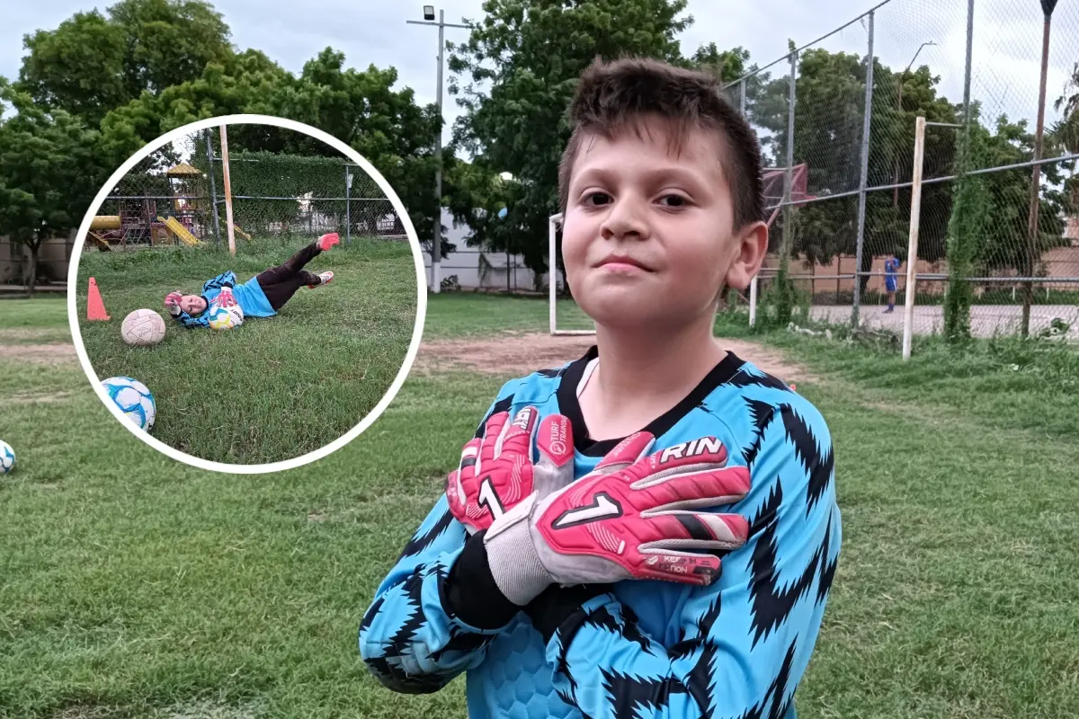 Ian Carlo es conocido como “Benji Price”. El apodo nació porque siempre juega con cachucha y también por la costumbre de lanzarse con valentía como el personaje animado | Imágenes de Francisco Castro y cortesía
