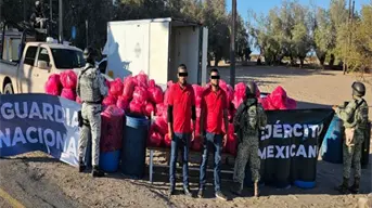 Caen dos hombres con casi 300 millones de pesos en metanfetamina en Sonora
