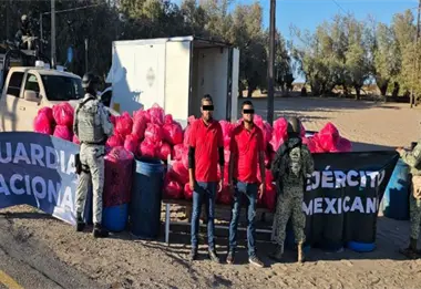 Caen dos hombres con casi 300 millones de pesos en metanfetamina en Sonora