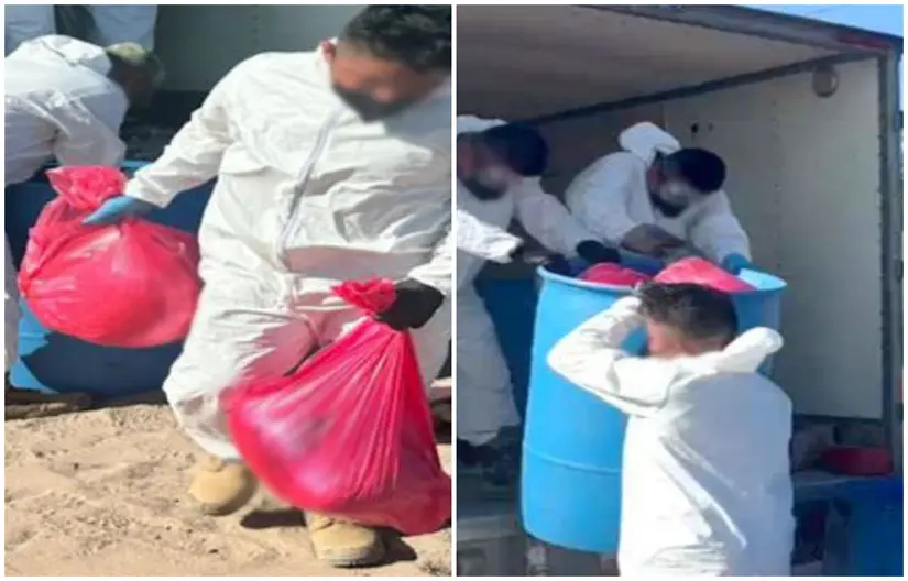 Más de 1 tonelada de metanfetamina fue encontrada al interior del vehículo de carga. Fotos: SSPC