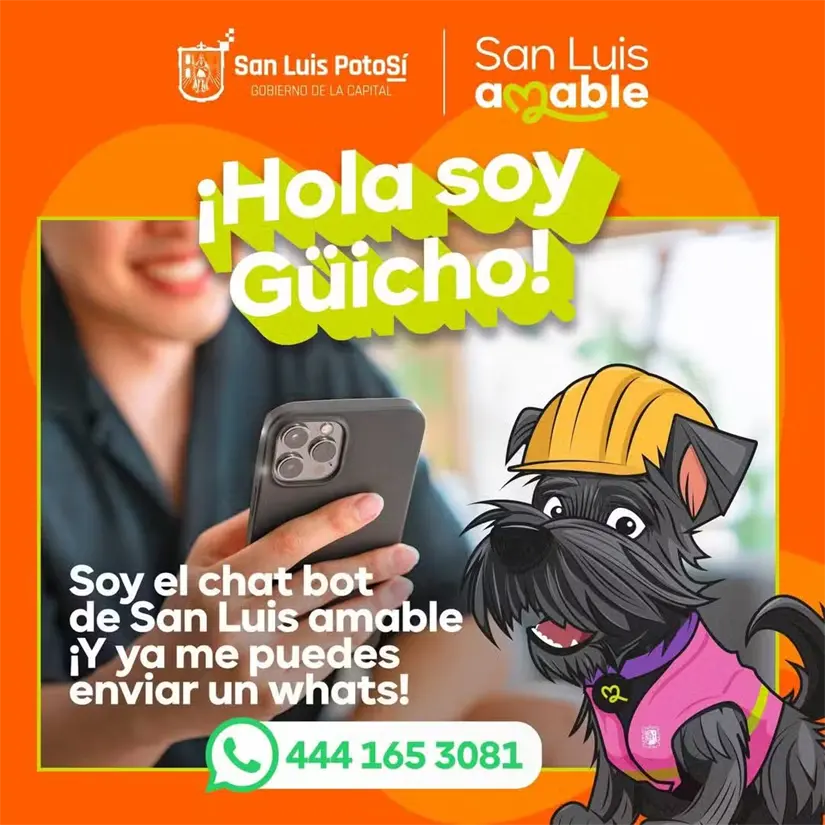Realiza tramites como pago del predial y atención de fugas de agua con la ayuda del Chatbot Güicho. Foto. Cortesía. Realiza tramites como pago del predial y atención de fugas de agua con la ayuda del Chatbot Güicho. Foto. Cortesía.