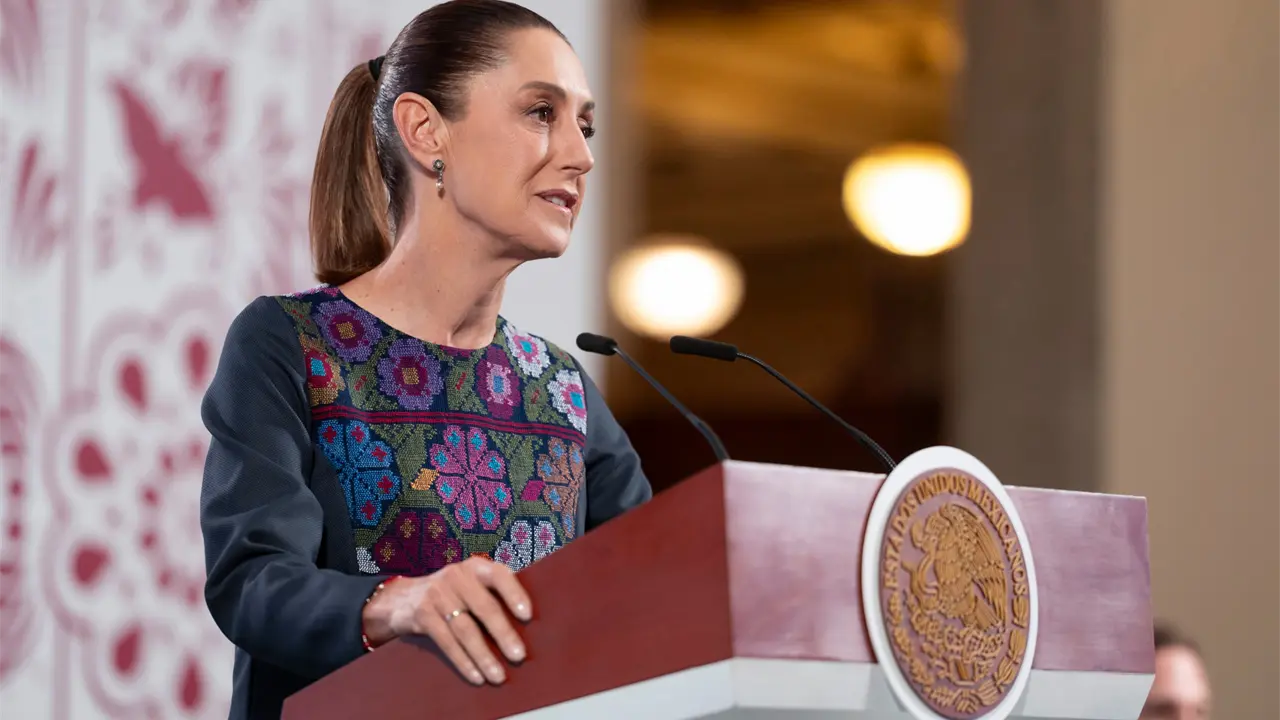Claudia Sheinbaum durante La Mañanera del Pueblo de este jueves 11 de septiembre del 2025.
