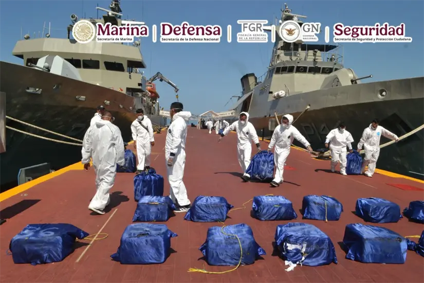 Golpe al narco en Guerrero: Marina asegura 1.6 toneladas de cocaína en Acapulco La droga fue puesta a disposición de las autoridades correspondientes. Foto: Semar