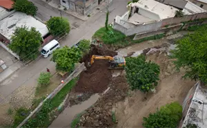 Protección y seguridad: inicia construcción de muro de contención en la colonia 5 de Febrero en Culiacán