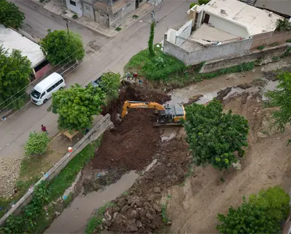 Protección y seguridad: inicia construcción de muro de contención en la colonia 5 de Febrero en Culiacán