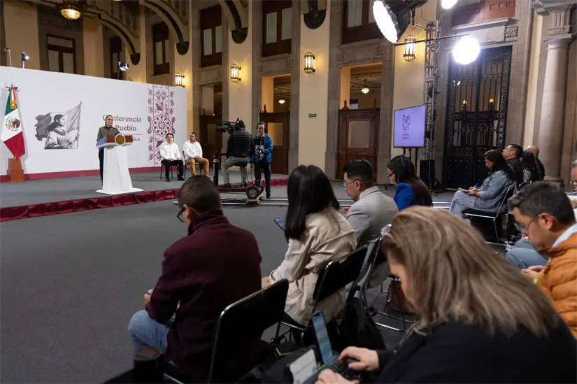 Claudia Sheinbaum durante La Mañanera de este viernes, 12 de septiembre del 2025.