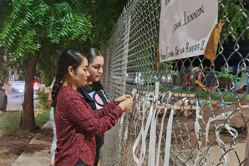 Vecinos de Colina de la Rivera, al norte de Culiacán, se sumaron a las actividades en pro de una cultura de paz. 