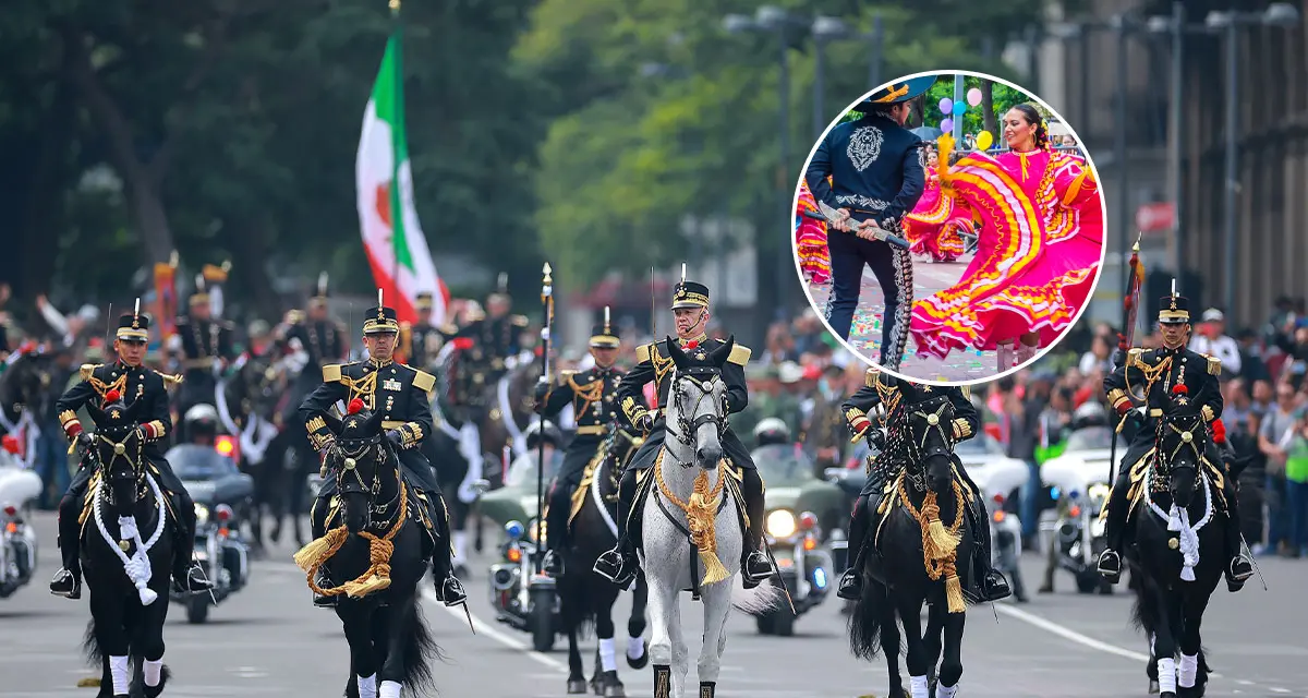 Desfile del 16 de septiembre en Hidalgo. Foto: Cortesía.