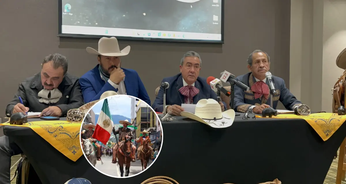 Desfile de jinetes en Pachuca 2025. Foto. Cortesía.