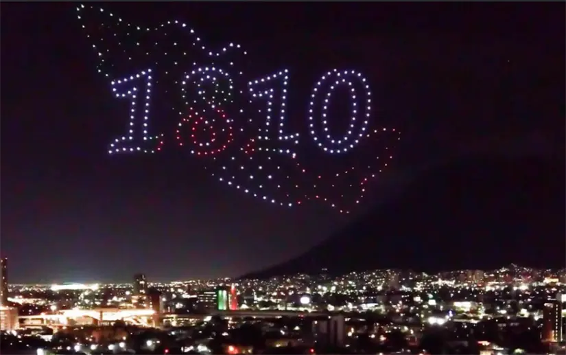 Show de drones luminosos remplazan la pirotecnia para las fiestas patrias. Foto: cortesía.