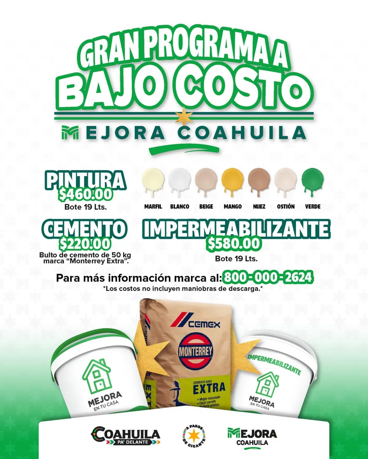 Con Mejora Coahuila puedes acceder a materiales de construcción a precios bajos. Imagen: Cortesía