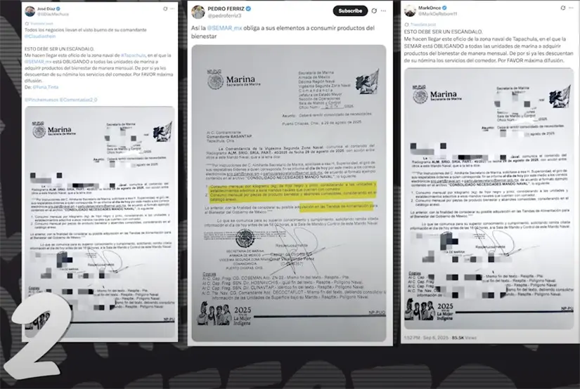 Mentiras sobre Marina obligando a comprar en tiendas del Bienestar. Imagen. Mañanera del Pueblo.