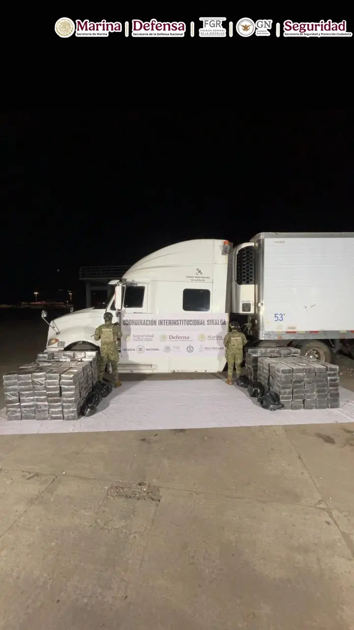 Droga decomisada en Mazatlán. Droga decomisada en Mazatlán.