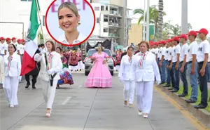 Estrella Palacios encabeza el desfile del 16 de septiembre en Mazatlán