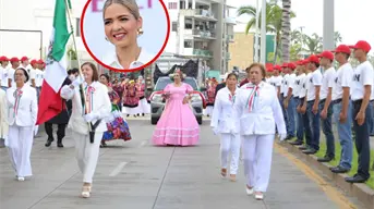 Estrella Palacios encabeza el desfile del 16 de septiembre en Mazatlán