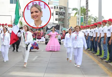 Estrella Palacios encabeza el desfile del 16 de septiembre en Mazatlán