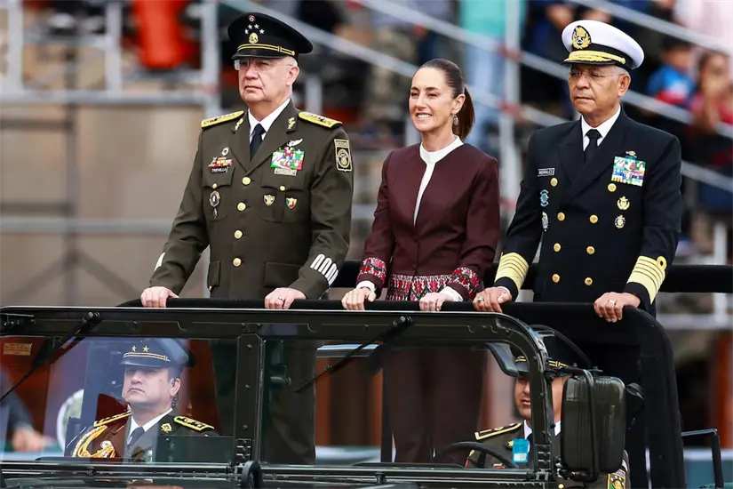 La presidenta fue acompañada por importantes figuras. Foto: Gob. de México
