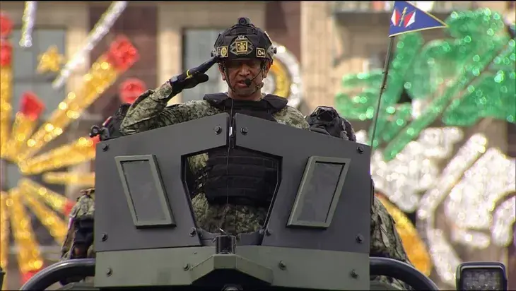 El punto final del desfile fue Campo Marte. Foto: Gob. de México