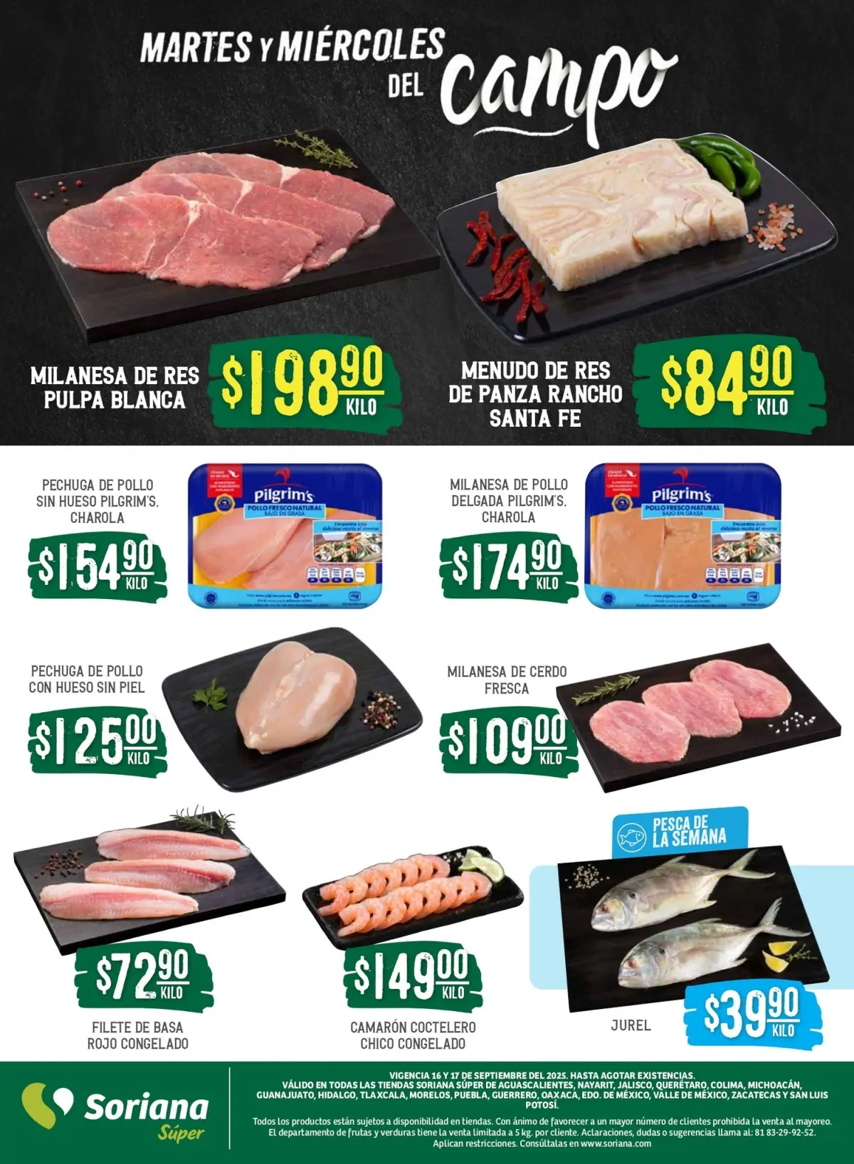 También encontrarás ofertas en carnes, pescados y mariscos. Imagen: Soriana