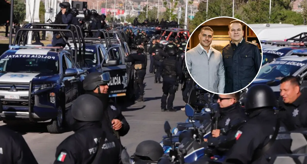 Esteban Villegas y Omar García Harfuch trabajan de la mano para mejorar la seguridad en Durango. Foto: Cortesía.