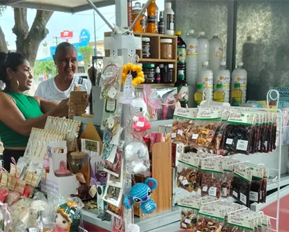Mujeres emprendedoras de Navolato exhiben sus productos en la Carreta Mujer Productiva