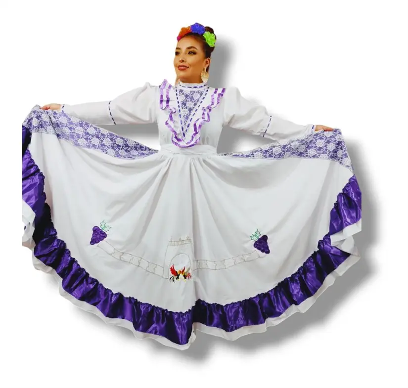 Conoce las características del traje típico de Aguascalientes. Foto: Folklor Mx.
