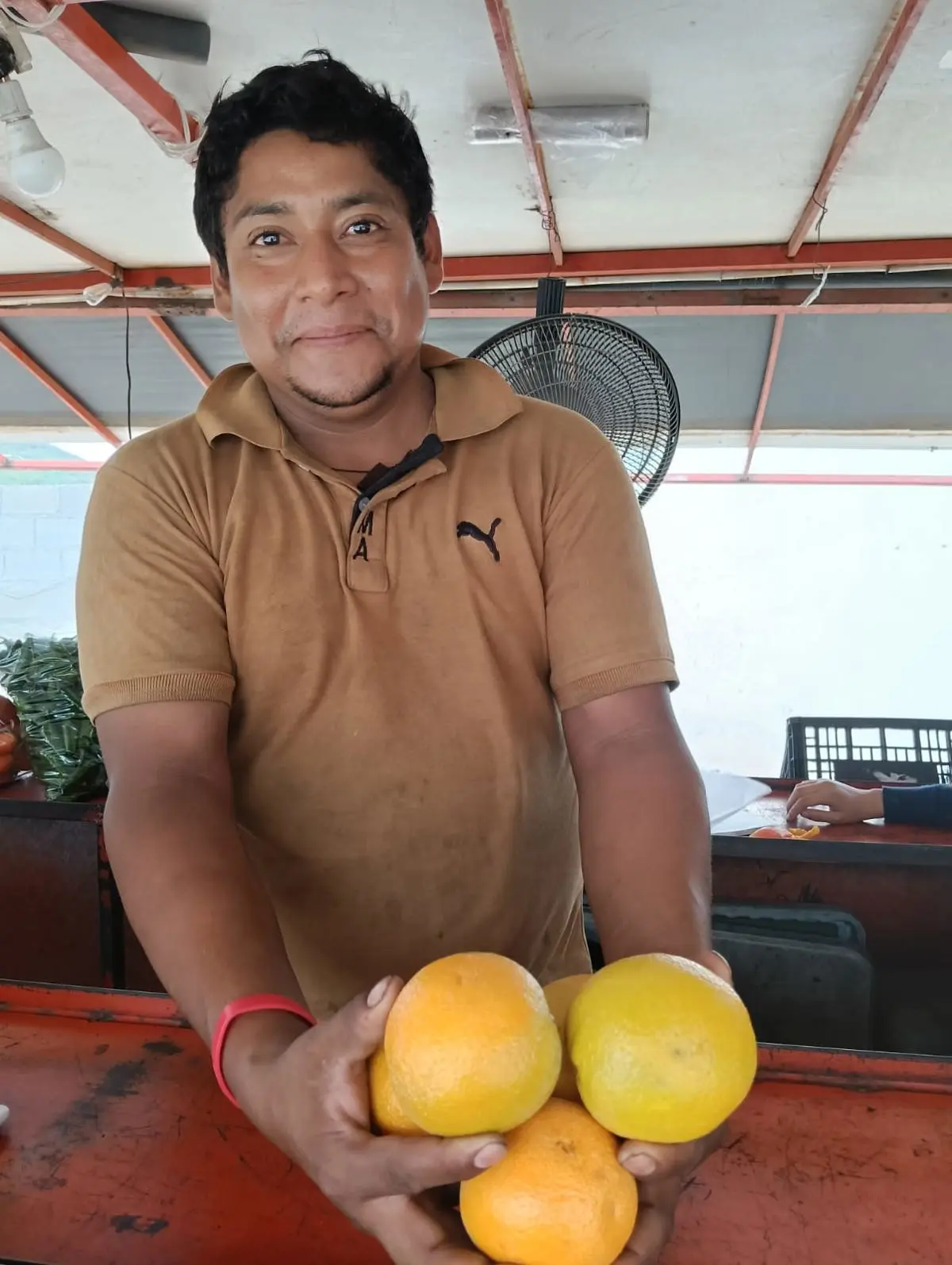 Víctor Manuel Ramos Santiago  saca adelante a su familia con la venta de frutas y verduras en Alturas del Sur.