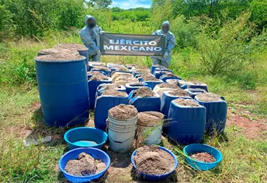 Golpe al narco en Sinaloa por 150 mdp: aseguran sustancias químicas en Badiraguato, Culiacán y Cosalá