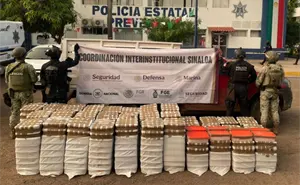 Aseguran en Culiacán más de una tonelada de metanfetamina en camioneta robada