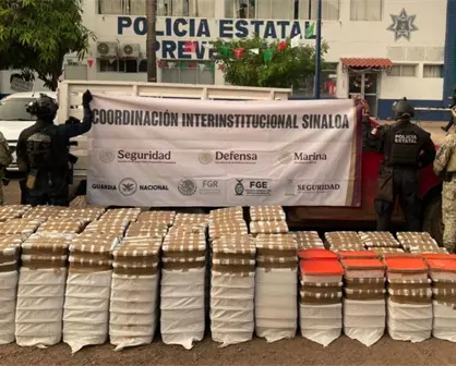 Aseguran en Culiacán más de una tonelada de metanfetamina en camioneta robada